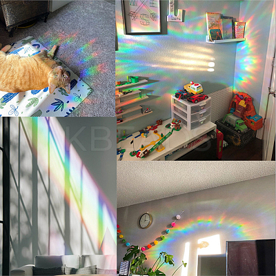 Waterproof PVC Colored Laser Stained Window Film Adhesive Stickers DIY-WH0256-015-1