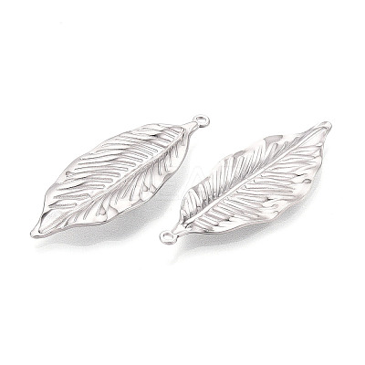 304 Stainless Steel Leaf Pendants STAS-T069-38P-1