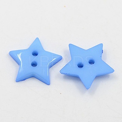 Acrylic Sewing Buttons X-BUTT-E070-B-M-1