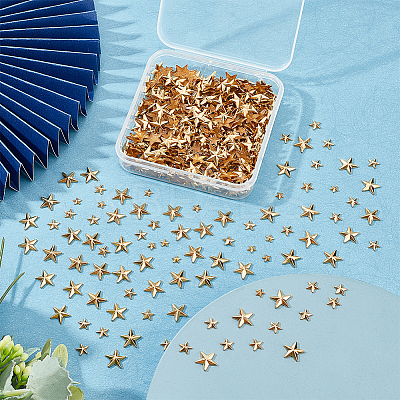 600Pcs 3 Style Star Brass Cabochons FIND-AR0002-57-1