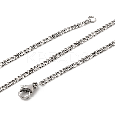 12Pcs 2.2MM 304 Stainless Steel Twisted Chain Necklaces for Men Women NJEW-H093-17P-04-1