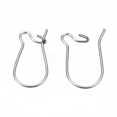 Tarnish Resistant 304 Stainless Steel Hoop Earring Findings STAS-S117-008B-01-1
