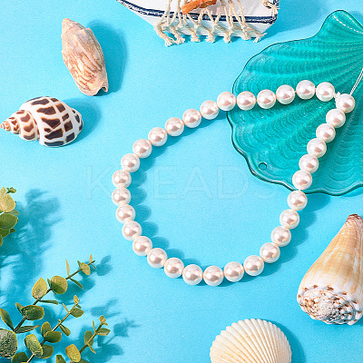 1 Strand AB Color Plated Shell Pearl Round Beads Strands BSHE-LT0001-01-1