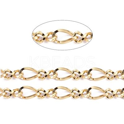 3.28 Feet Ion Plating(IP) 304 Stainless Steel Figaro Chains X-CHS-I001-09G-01-1