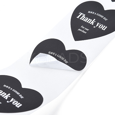 500Pcs Heart with Thank You Roll Stickers DIY-U008-01E-1
