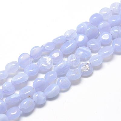 Natural Blue Lace Agate Beads Strands G-R445-6x8-10-1