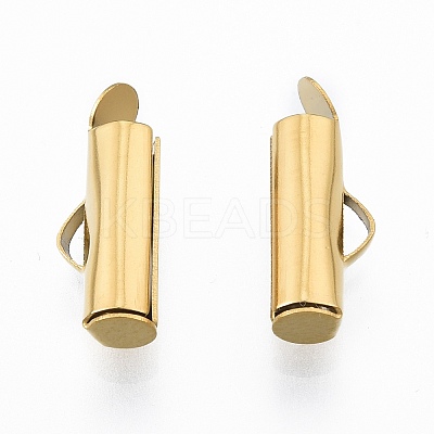 304 Stainless Steel Slide On End Clasp Tubes X-STAS-S115-01D-G-1