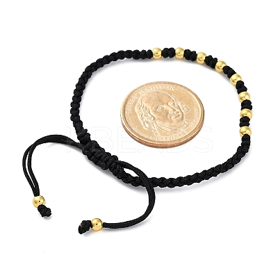 Polyester Cord Braided Bead Bracelets for Women BJEW-L698-03G-01-1