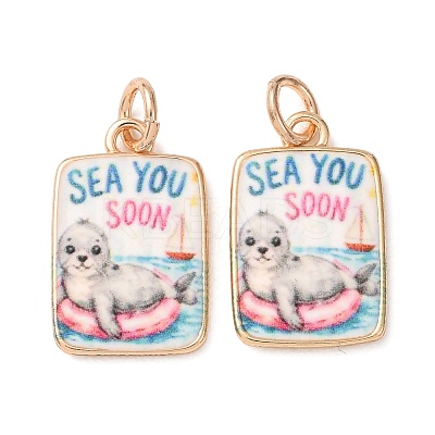 Printed Brass Pendants KK-CBA3895-01A-G-1