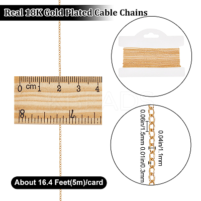 Brass Flat Cable Chains KK-BBC0013-53-1