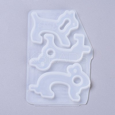 Dog & Rabbit Shape No Touch Door Opener Food Grade Silicone Molds DIY-K025-15-1