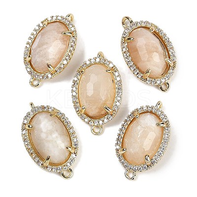 Natural Moonstone Faceted Oval Links G-B126-07G-12-1