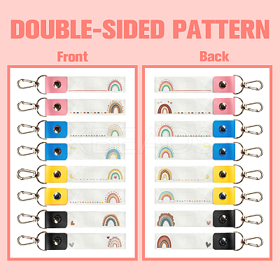 PU Leather & Cotton Name Marker Keychain AJEW-WH0514-032-1