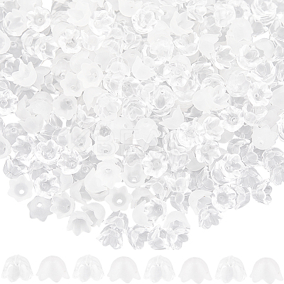 600PCS 2Style Transparent Acrylic Beads TACR-SC0001-23-1