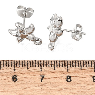 304 Stainless Steel Stud Earring Findings STAS-D391-03A-P-1