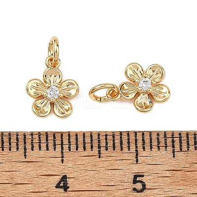SHEGRACE Valentine's Day Brass Clear Cubic Zirconia Charms XGRQ3P989-577G-1