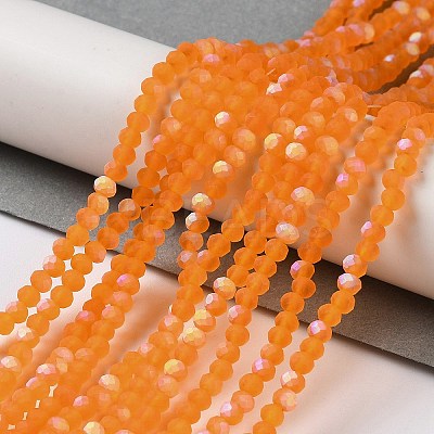 Imitation Jade Glass Beads Strands EGLA-YW0003-19A-22-1