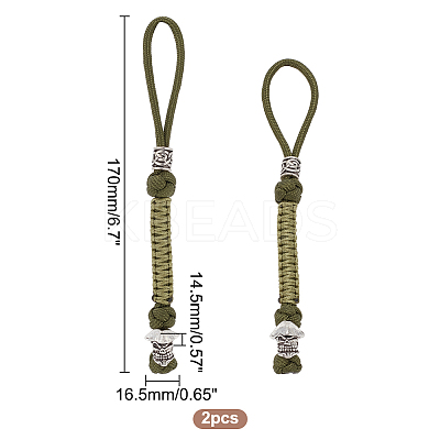 Handmade Nylon Parachute Cord for Men HJEW-WH0043-66AS-01-1