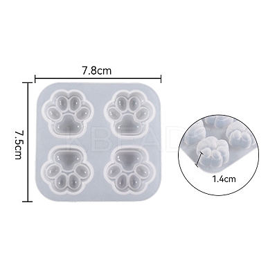 DIY Cat Paw Print Fondant Silicone Molds X1-DIY-TAC0015-31-1
