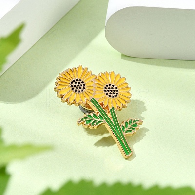 Sunflower Enamel Pins JEWB-P045-02B-G-1