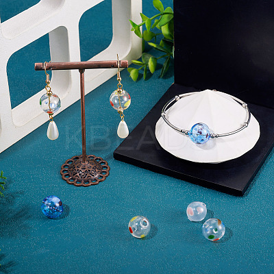 4Pcs 4 Colors Transparent Glass Beads GLAA-TA0003-98-1