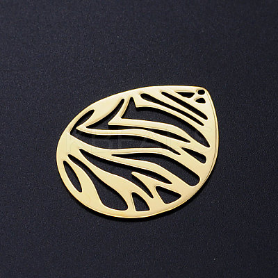 201 Stainless Steel Filigree Pendants STAS-S105-JN412-1