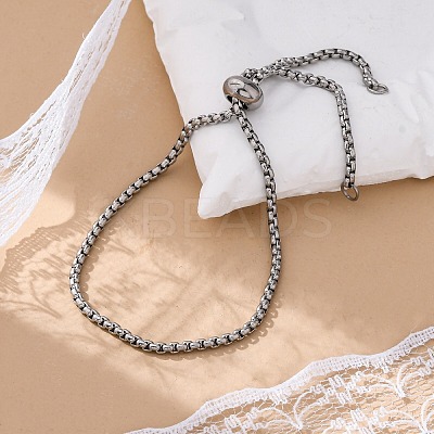 Tarnish Resistant Adjustable 304 Stainless Steel Slider Bracelets LS-BJEW-L653-002A-P-1