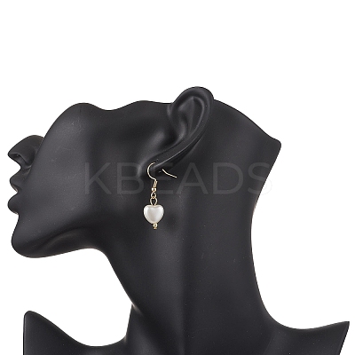 2 Pairs 304 Stainless Steel Plastic Pearl Dangle Earrings EJEW-JE06658-1