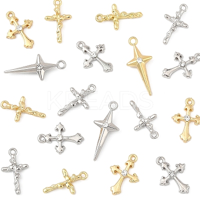24Pcs 6 Styles Rack Plating Alloy Pendants FIND-FS0003-44-1