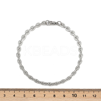 201 Stainless Steel Cuba Style Chian Bracelet for Men BJEW-B138-06P-03-1