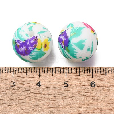 Food Grade Eco-Friendly Printed Silicone Beads SIL-A013-01A-26-1