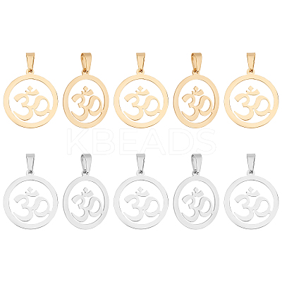 Yoga 304 Stainless Steel Pendants STAS-UN0013-51-1