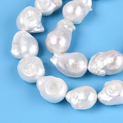 Natural Baroque Pearl Keshi Pearl Beads Strands PEAR-S019-05E-1
