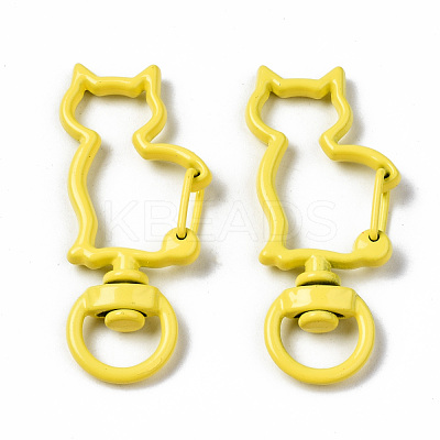 Spray Painted Eco-Friendly Alloy Swivel Snap Hooks Clasps X-PALLOY-T080-16-NR-1