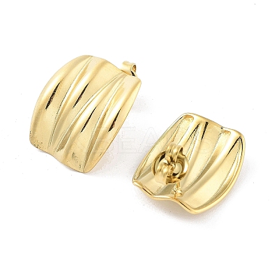 Ion Plating(IP) 304 Stainless Steel Stud Earrings EJEW-P258-19G-1