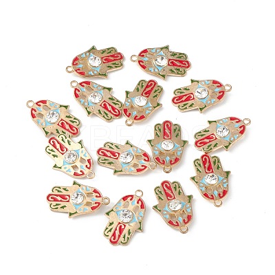 Alloy Rhinestone Pendants PALLOY-M206-23KCG-1