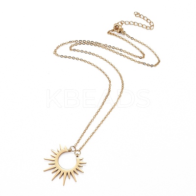 Ion Plating(IP) 304 Stainless Steel Pendant Necklaces LS-NJEW-Z007-01G-1