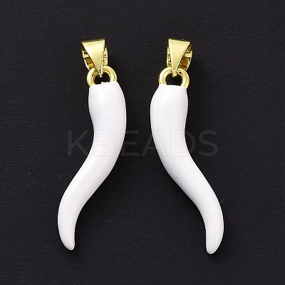 Rack Plating Brass Enamel Charms KK-C008-19G-03-1