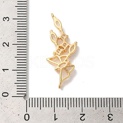 Brass Micro Pave Clear Cubic Zirconia Pendants KK-M294-27G-1