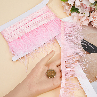 Ostrich Feather Tassel Ribbon DIY-GF0008-68A-1