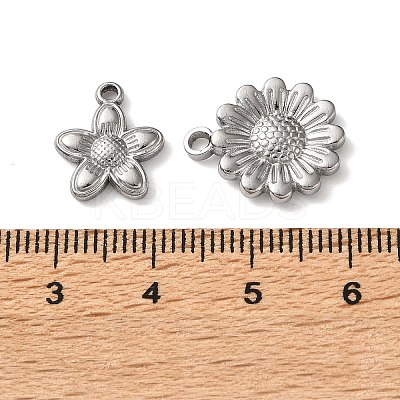 10Pcs 304 Stainless Steel Pendants STAS-P426-06P-1