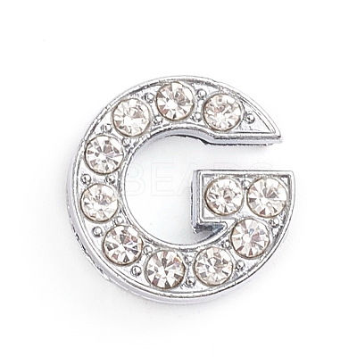 Alloy Slide Charms LS-ALRI-WH0005-09G-P-1
