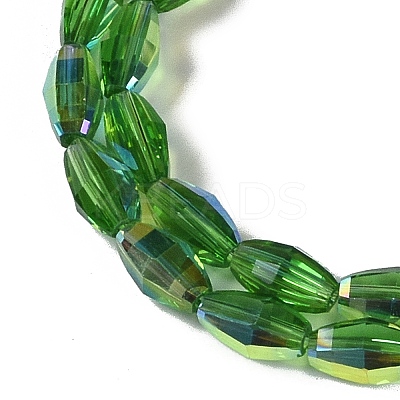 Electroplate Glass Beads Strands GLAA-Q101-03B-AB03-1