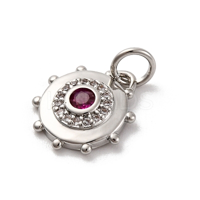 Brass Micro Pave Cubic Zirconia Charms KK-U033-22P-01-1