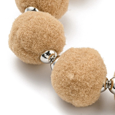 Phone Lanyard Universal Plush Ball Wrist Lanyard LS-HJEW-Q011-01A-P-1
