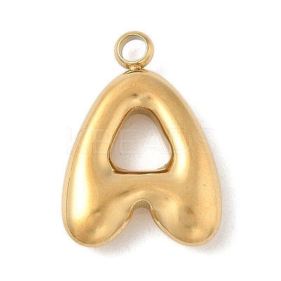 304 Stainless Steel Initial Pendants STAS-S186-12A-G-1