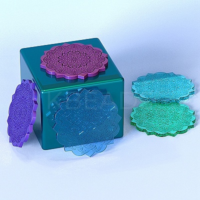 DIY Cup Mat Silicone Molds DIY-G041-08-1