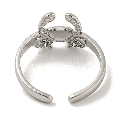 Non-Tarnish 304 Stainless Steel Open Cuff Ring RJEW-C067-09P-1