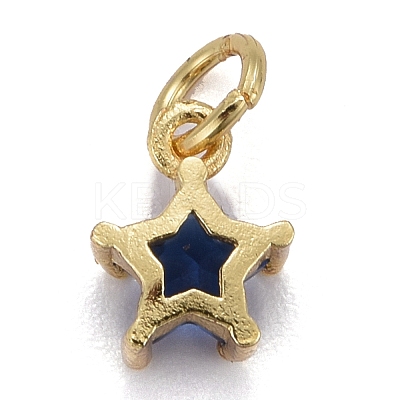 Brass Micro Pave Cubic Zirconia Pendants KK-P192-10-G04-1