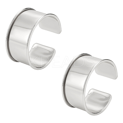 2Pcs Alloy Grooved Bangles FIND-UN0015-98B-1